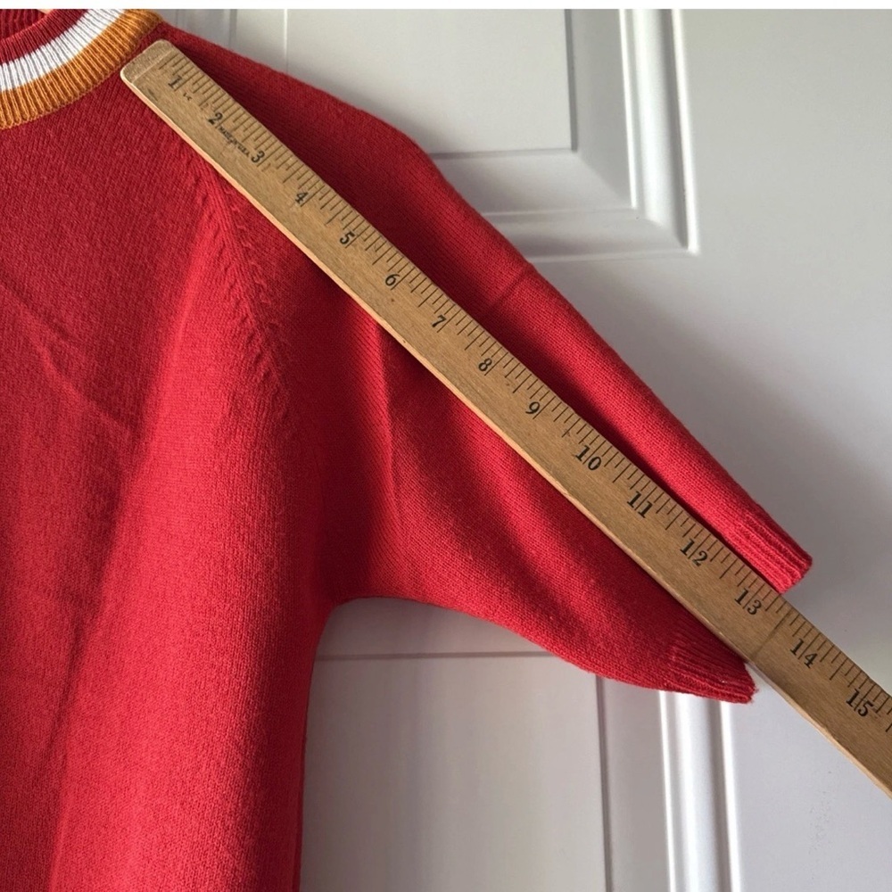 🔥🔥5/$25 VTG Bradlees Woman’s Acrylic Short Sleeve Striped Sweater Top - Picture 6 of 7